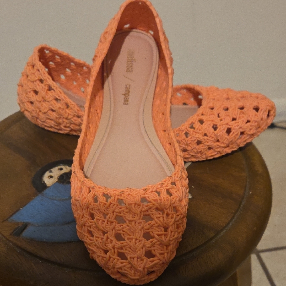 Melissa Campana Women's Coral Flats - Picture 3 of 5